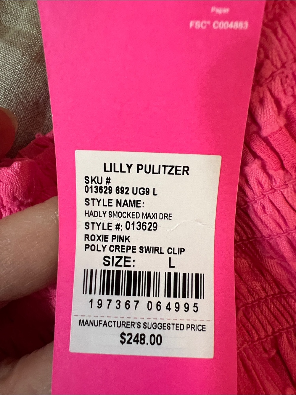 Lilly Pulitzer Hot Pink Patterned Sundress - Picture 3 of 3